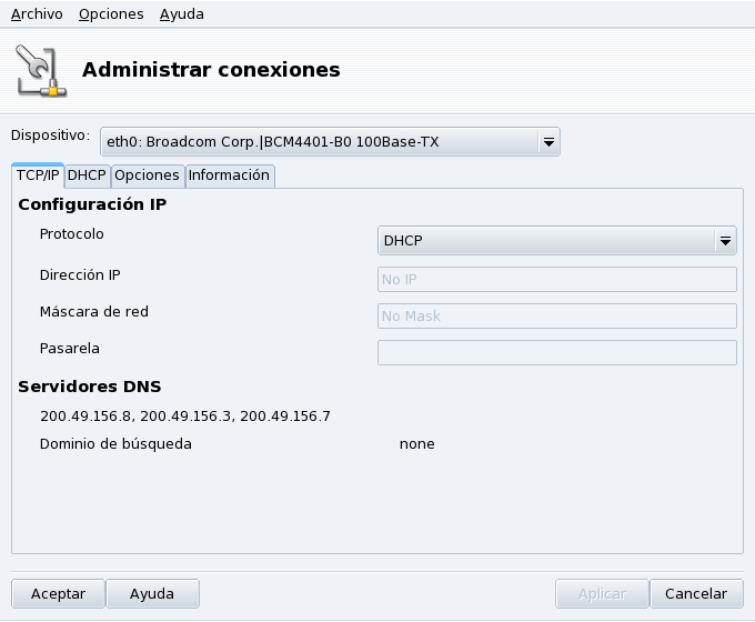 Configuración de un cliente para usar DHCP